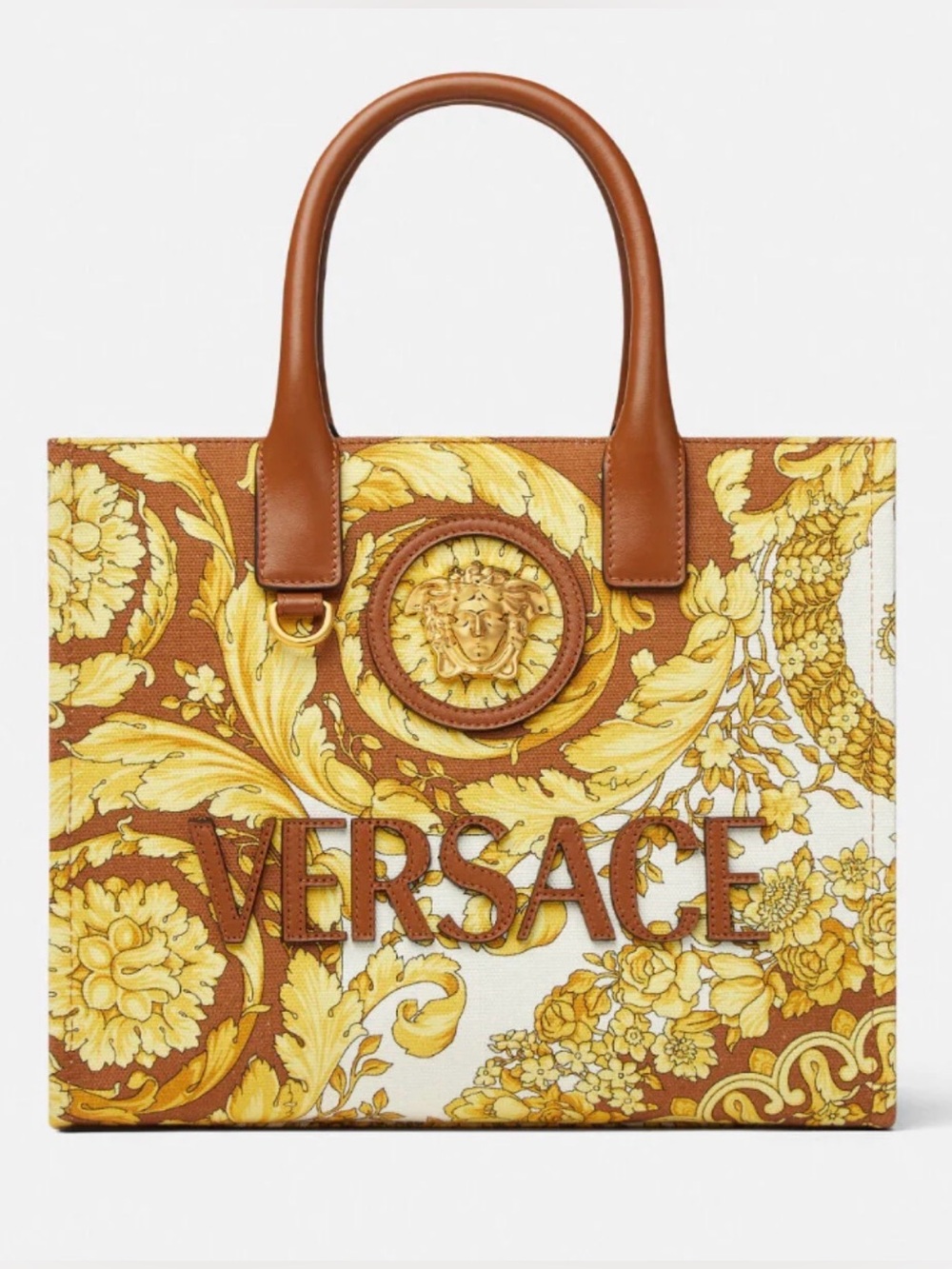 VERSACE *Rare* Barocco La Medusa Small Canvas Crossbody/Shoulder/Tote Bag
